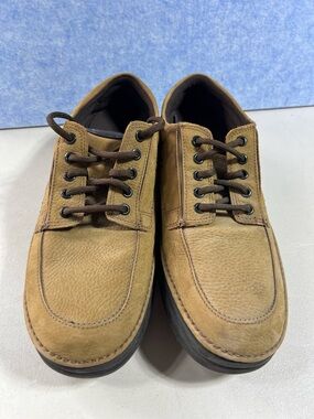 Wonderlite Vinnie Mens Casual Leather Lace-Up Shoes in Tan -size 10 1/2M